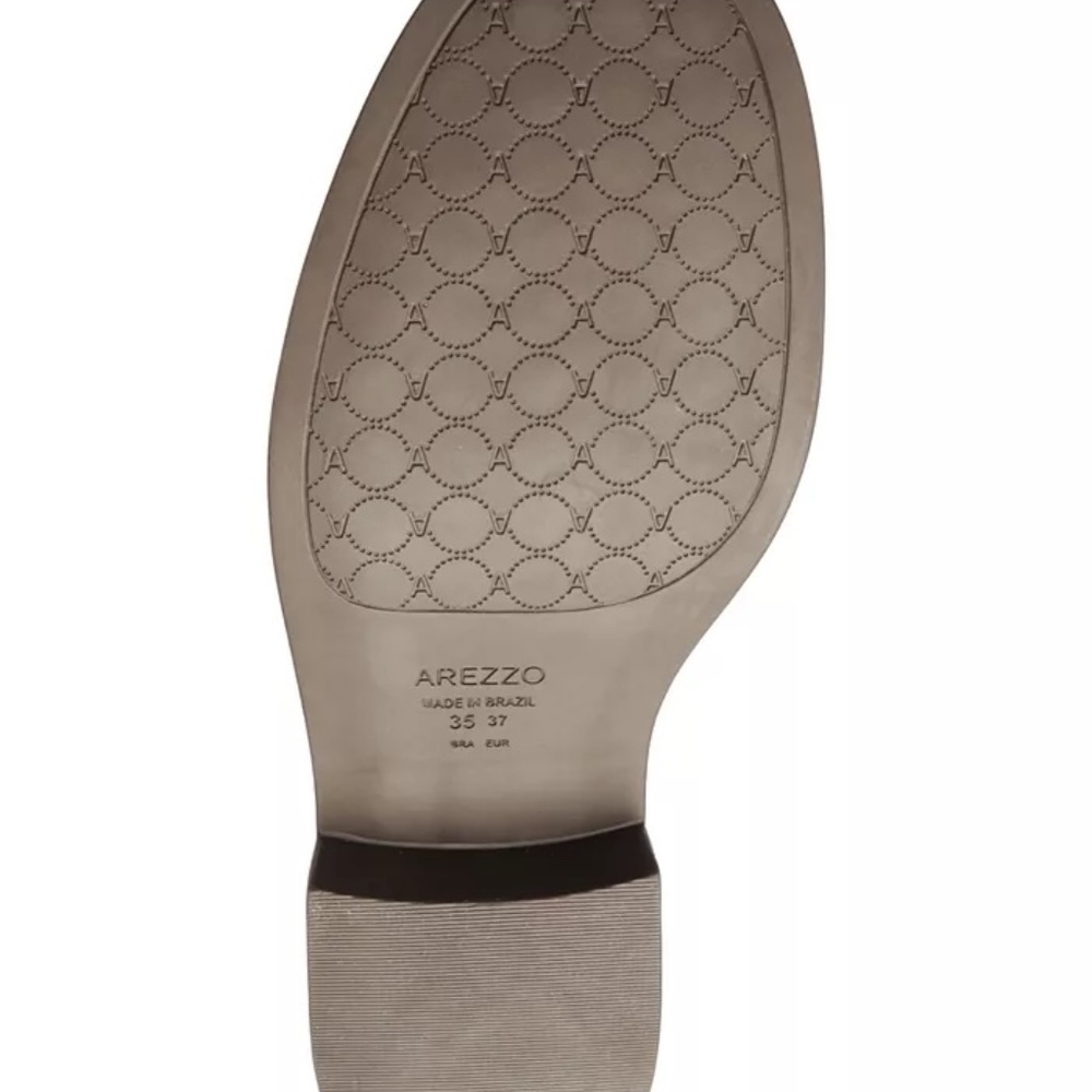Arezzo Women’s Tall Leather Riding Boots Caramel , Gold Buckle Detail , NEW - Picture 10 of 11